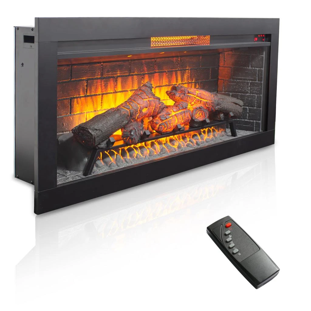Streamdale Furniture Streamdale 42" Infrared Electric Fireplace with Removable Trim Kit Heater 2