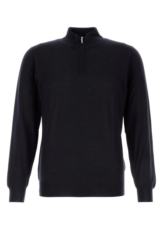 Fedeli Midnight blue wool Favonio sweater