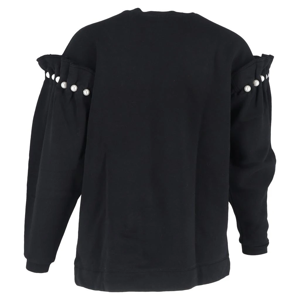 MOTHER OF PEARL Dani Cropped Sweatshirt In Black Cotton 3