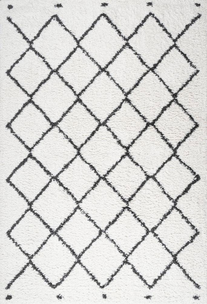 JONATHAN Y Cami Moroccan Style Diamond Shag Area Rug
