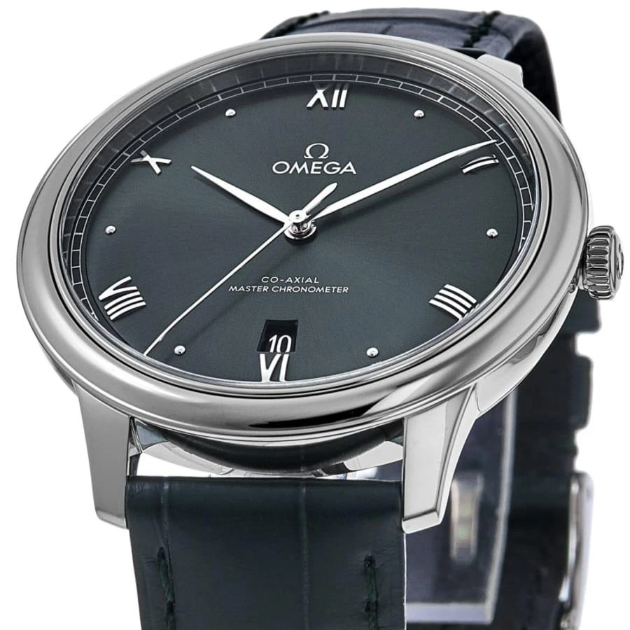 Omega De Ville Prestige Co-Axial Master Chronometer 40mm Automatic Green Dial Leather Strap Men's Watch 434.13.40.20.10.001 2