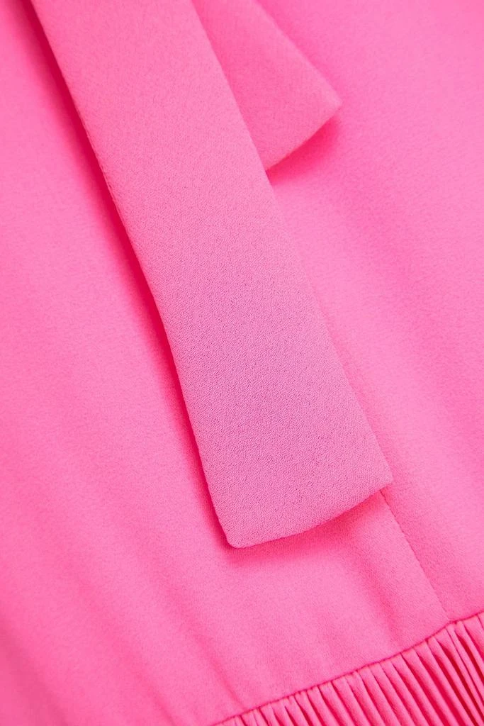 RED Valentino Pussy-bow pleated crepe mini dress 4