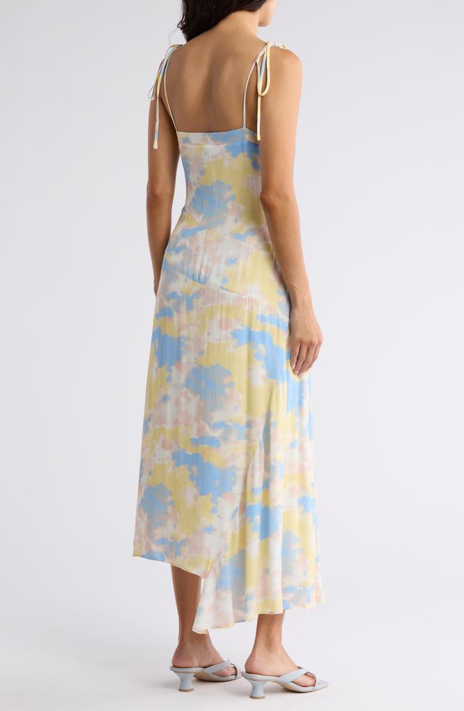 Joie Dami Tie Strap Asymmetric Hem Midi Dress