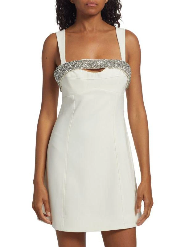 SIMKHAI Lenny Embellished Mini Dress 1
