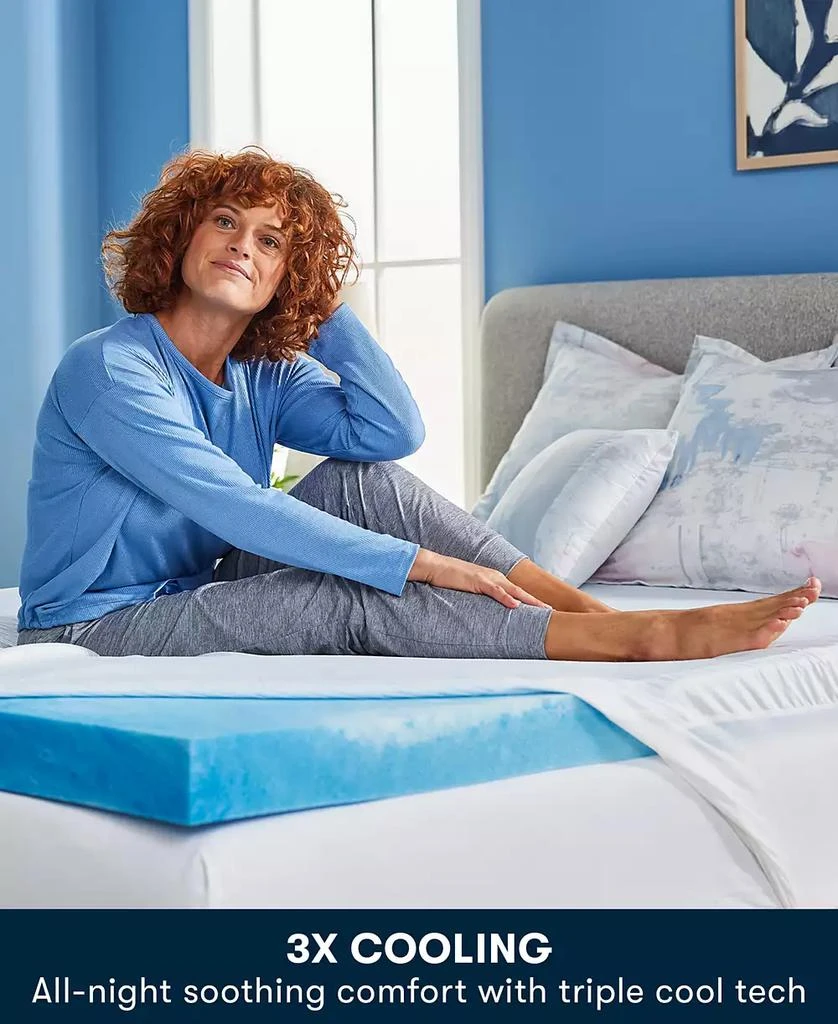 Serta Soothing Cool 3-Inch Gel Memory Foam Mattress Topper 3