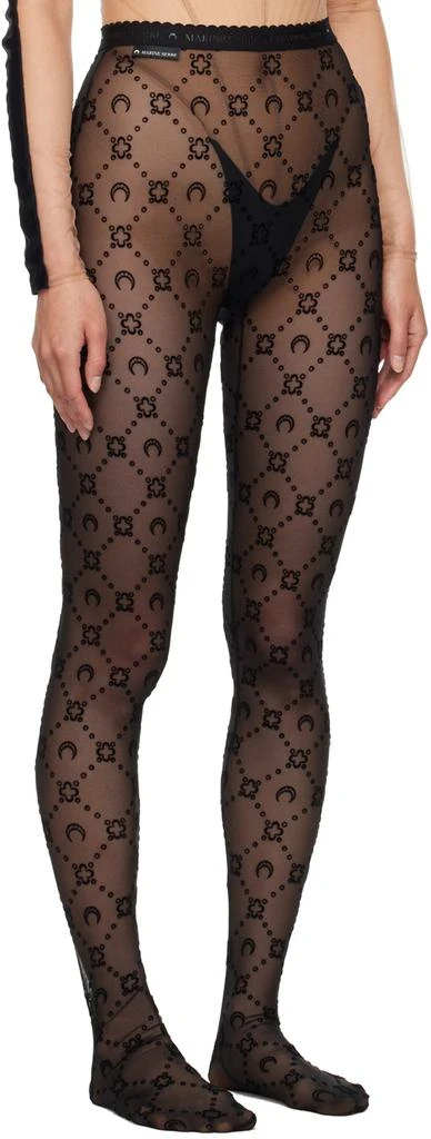 MARINE SERRE Black Moonogram Tights 2