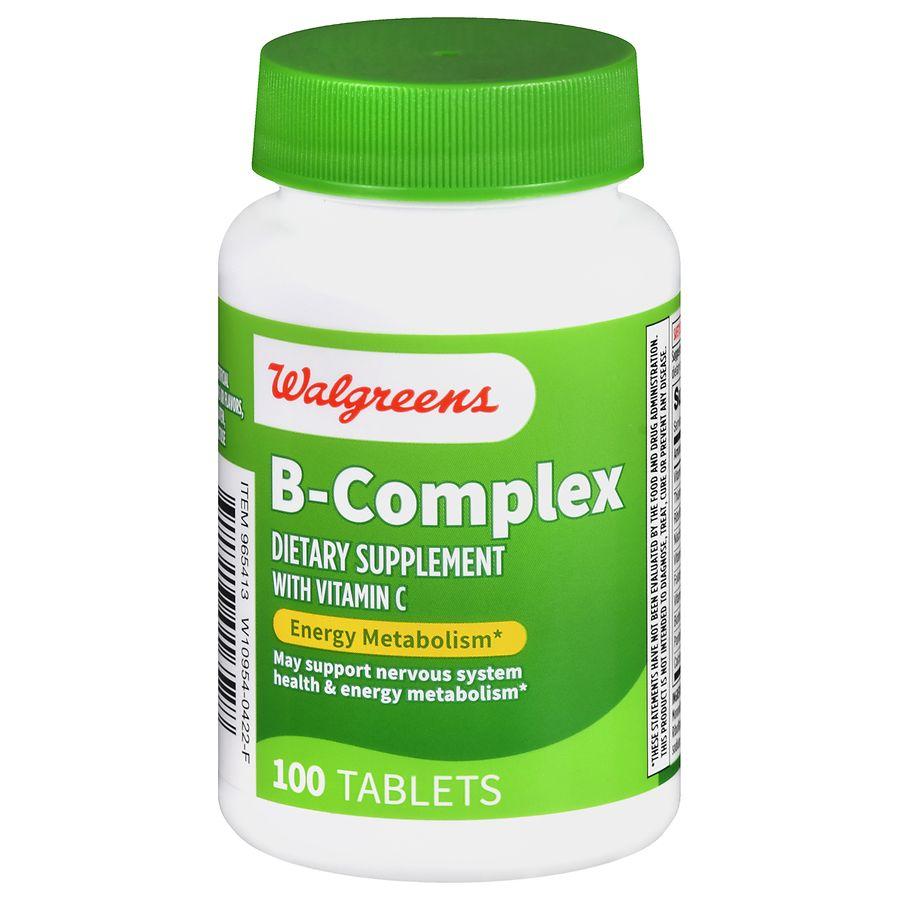 Walgreens B-Complex with Vitamin C Tablets (100 days)