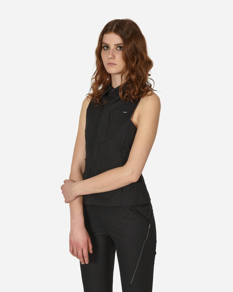 Hyein Seo Collared Sleeveless Shirt Black