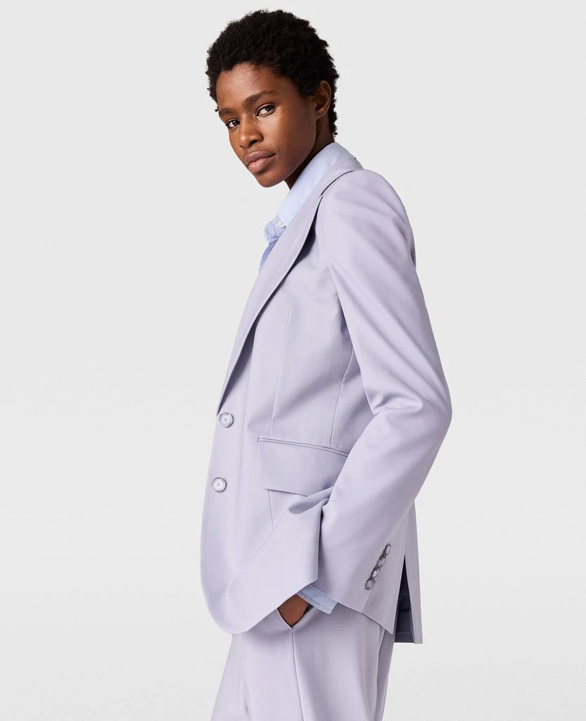 Stella McCartney Stella McCartney - Single-Breasted Peak-Lapel Blazer, Woman, Cloudy blue, Size: 36 1