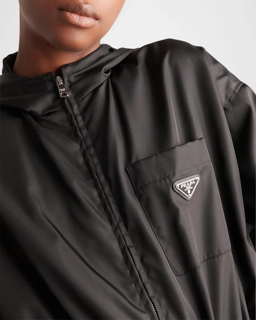 Prada Re-Nylon Cinched Hooded Raincoat 4