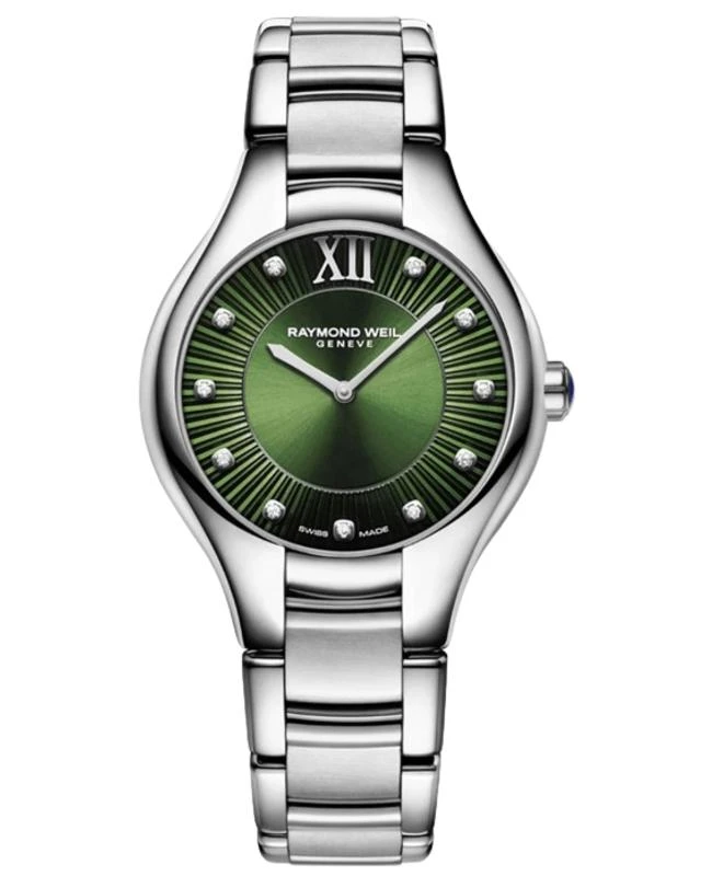 Raymond Weil Raymond Weil Noemia Green Diamond Dial Steel Women's Watch 5132-ST-52181 1