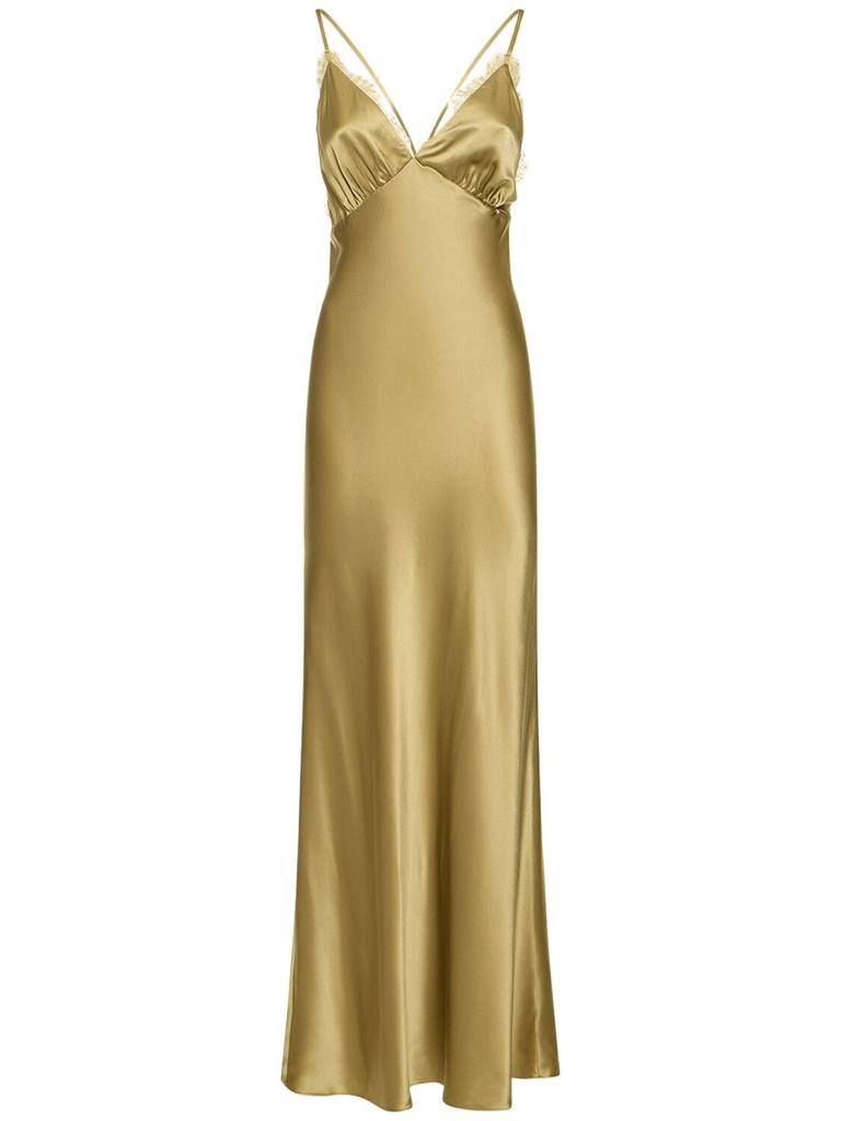 Reformation Maysen Silk Long Dress