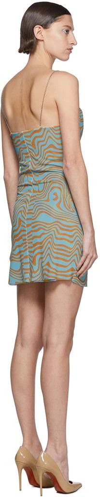Maisie Wilen SSENSE Exclusive Orange 
Blue Mesh Slip Dress 3