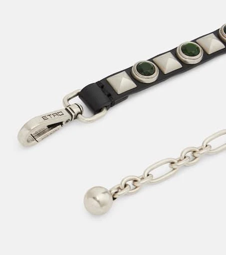 ETRO Embellished leather belt 3