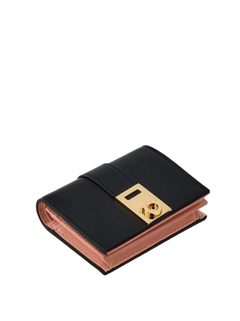 Salvatore Ferragamo Rectangular Calf Leather Wallet with Gold-tone Clasp 2