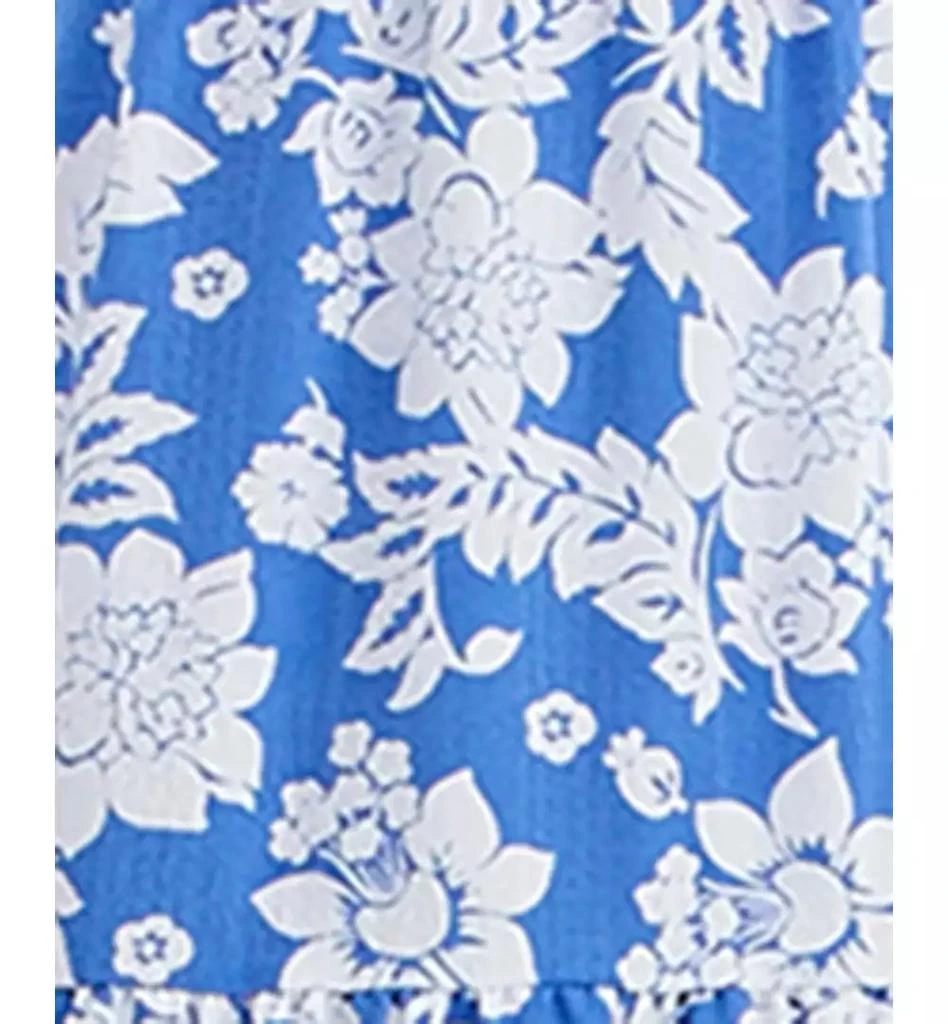 Crystal Doll Juniors' Floral-Print Bow-Back Puff-Sleeve Woven Dress 4