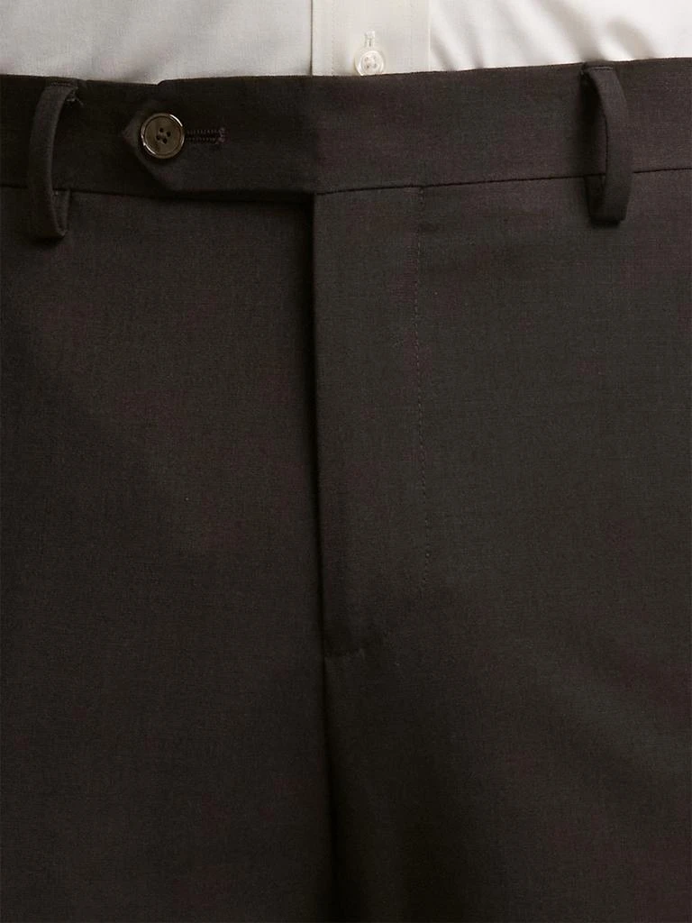 Paul Fredrick Wool Stretch Bengaline Flat Front Suit Pants 4