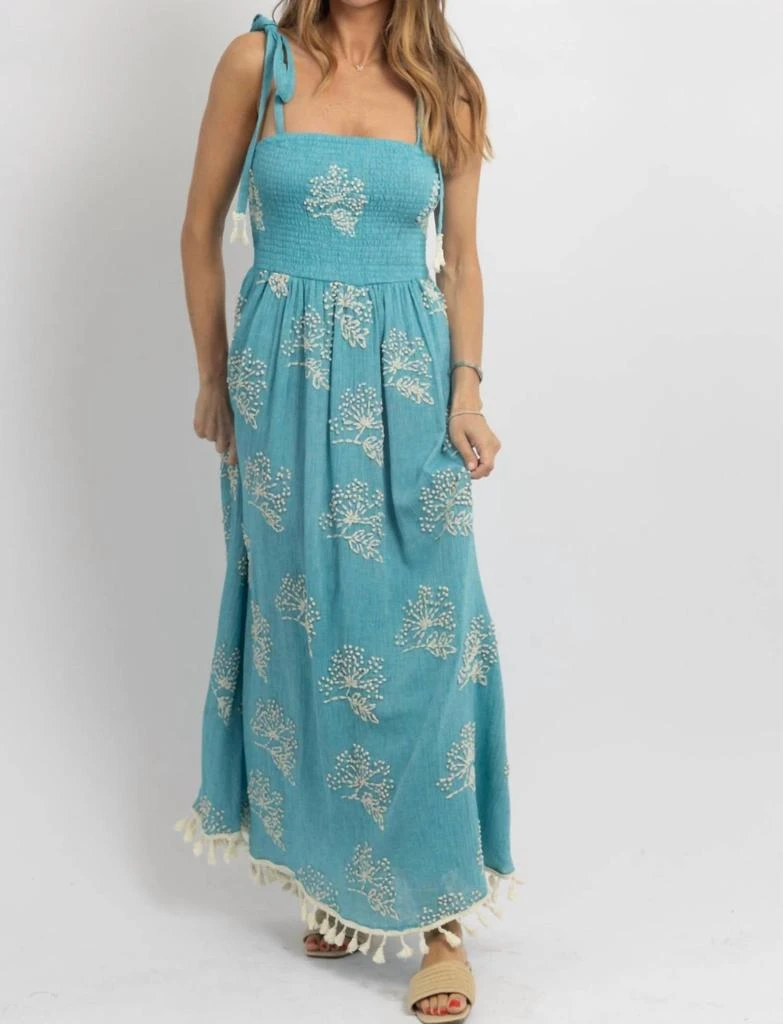 en creme embroidered dress Summer Embroidered Midi Dress-Cream main image 0