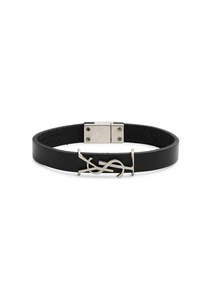 Yves Saint Laurent Logo leather bracelet 1