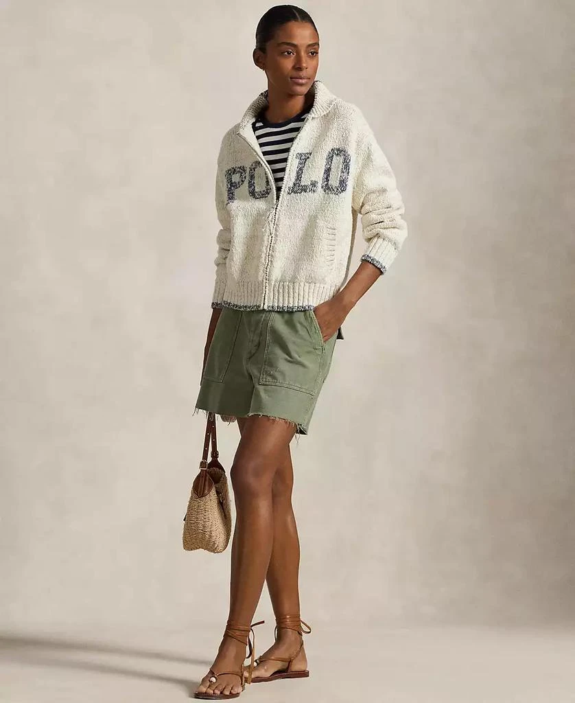 Ralph Lauren Women's Logo Shawl-Collar Full-Zip Cardigan 2