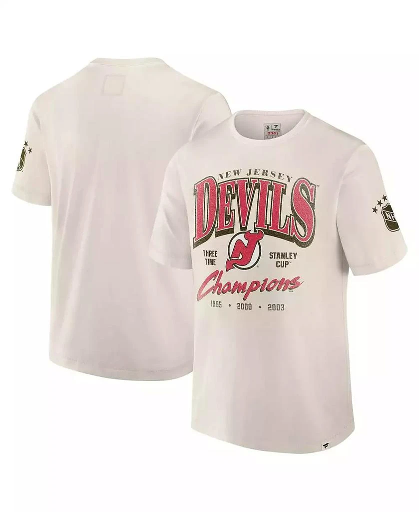 Fanatics Men's White New Jersey Devils Decades Collection Timeless T-Shirt 1