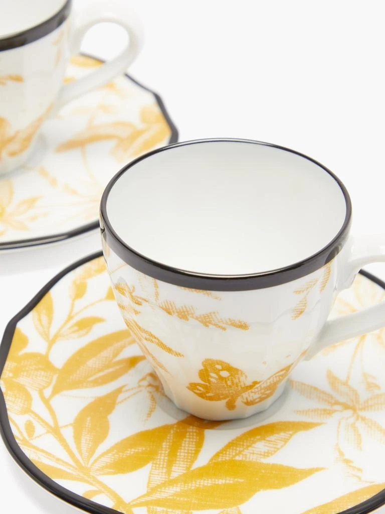 Gucci Set of two Herbarium porcelain cups and saucers 3