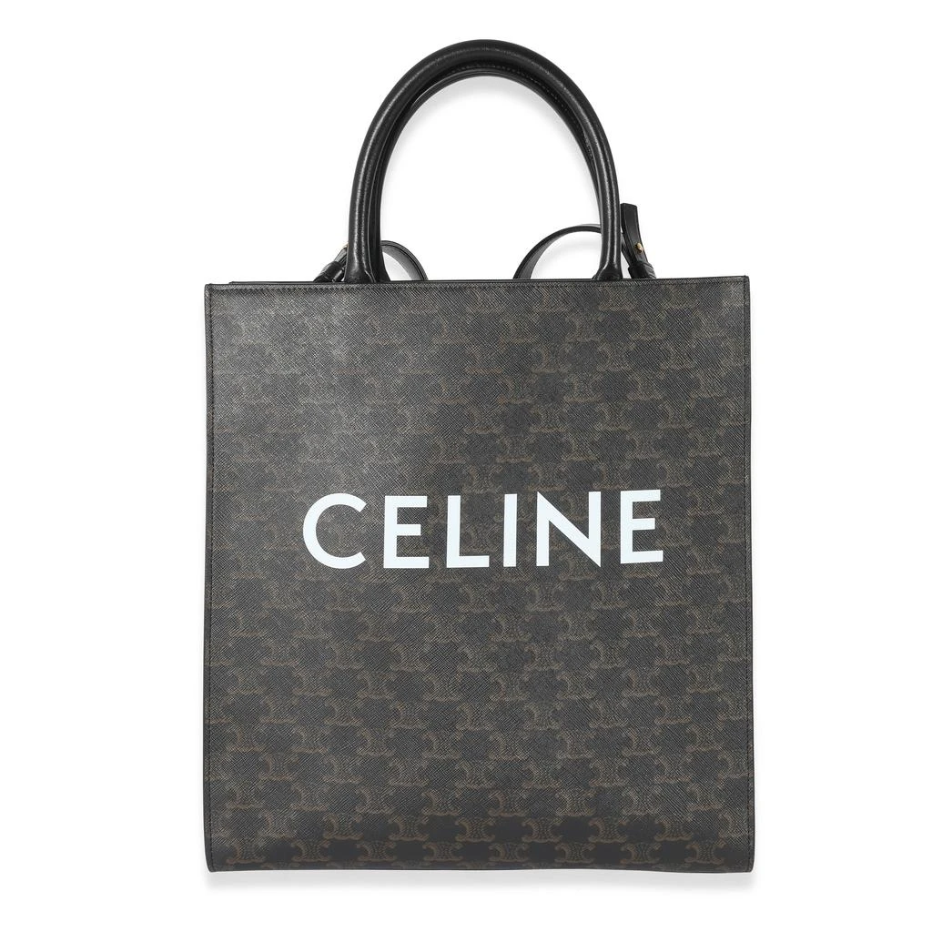 Celine Celine Black Triomphe Canvas Medium Vertical Cabas Tote 1