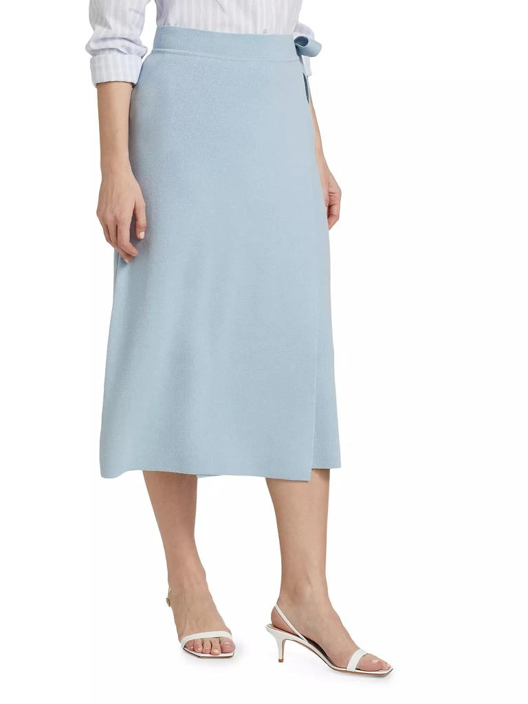 Saks Fifth Avenue Wrap Wool Midi-Skirt 4