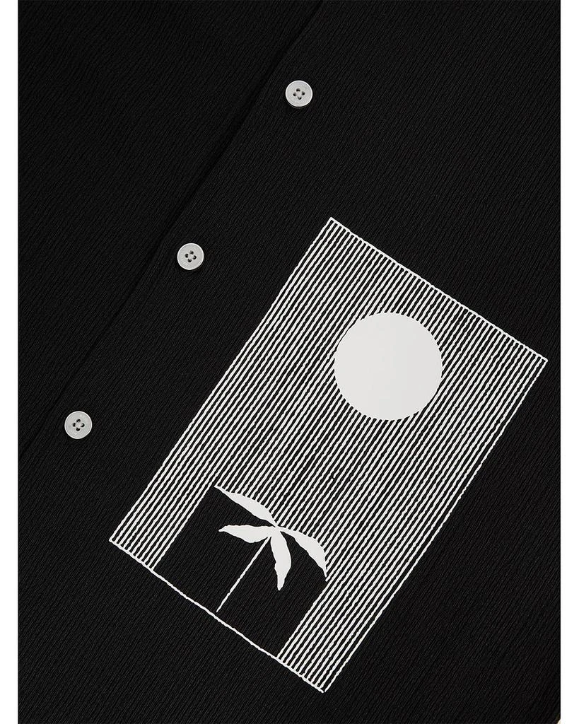 REISS Textured Graphic Camp Shirt 5