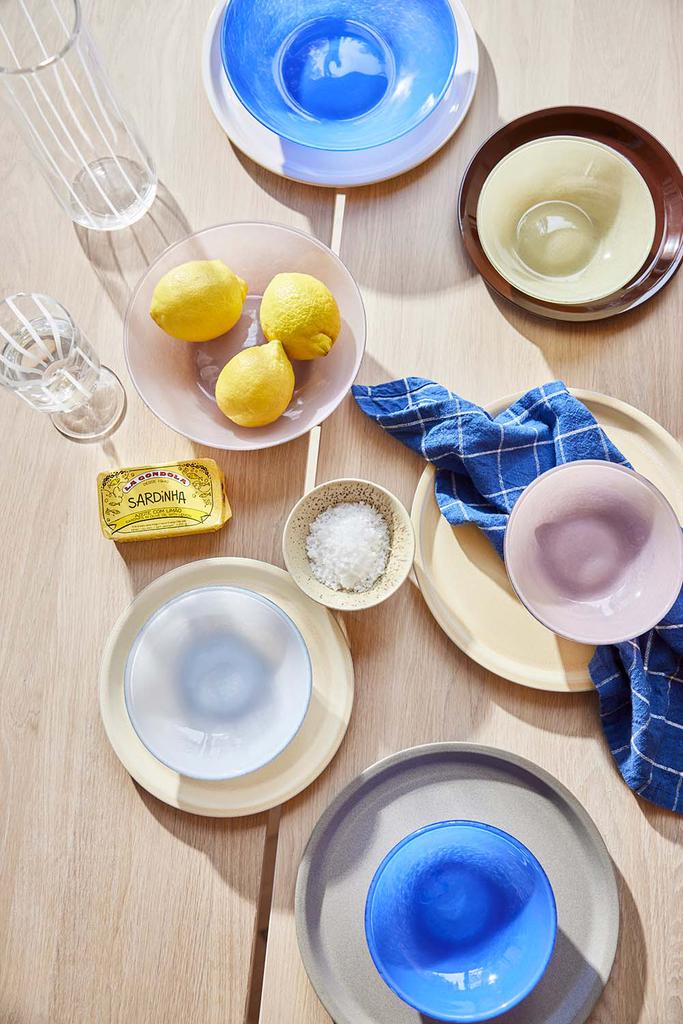 OYOY Living Design Bol Bleu En Verre Ø15xH5cm