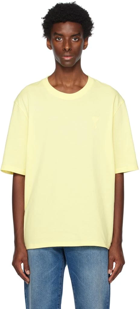 AMI Paris SSENSE Exclusive Yellow Ami de Cœur T-Shirt 1