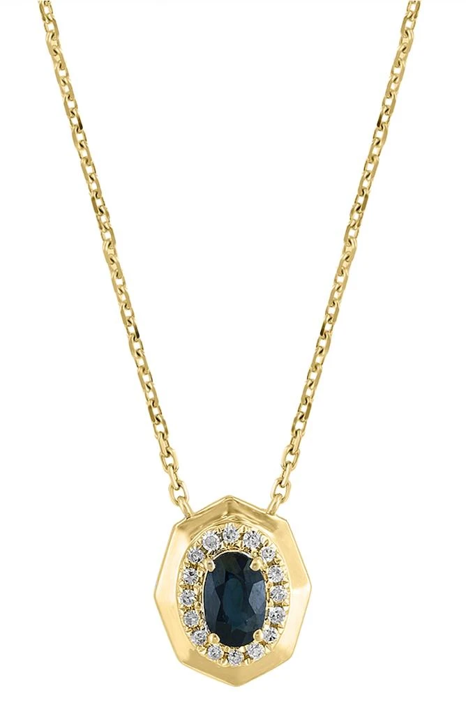 Effy Sapphire & Diamond Pendant Necklace - 0.57ct. 1