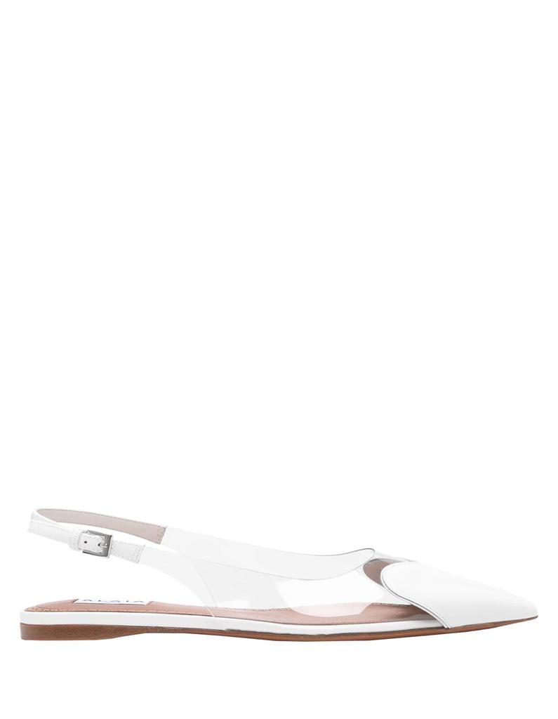 Alaia White Le Coeur Flat Slingbacks