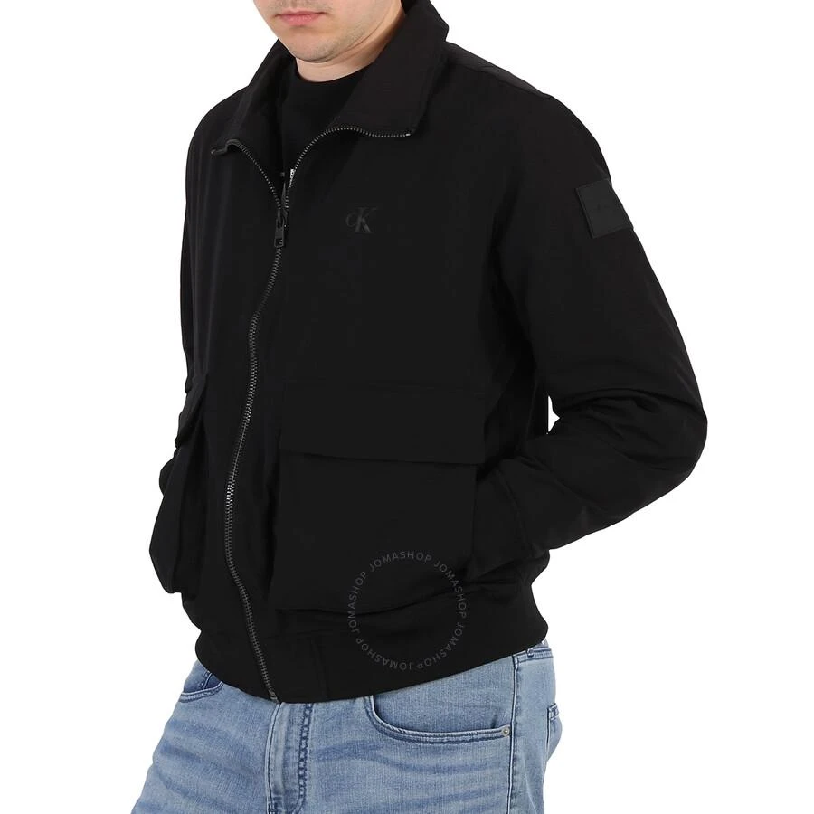 Calvin Klein Men's Black Stand Collar Cotton Bomber Jacket 3