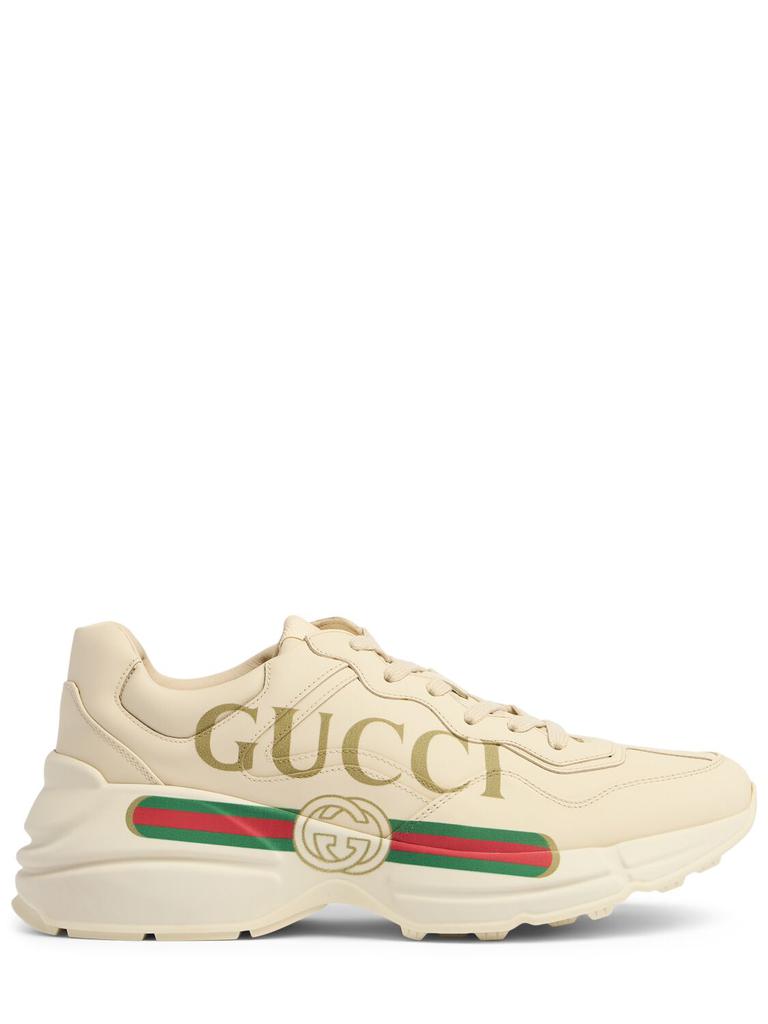 GUCCI 50mm Rhyton Leather Sneakers