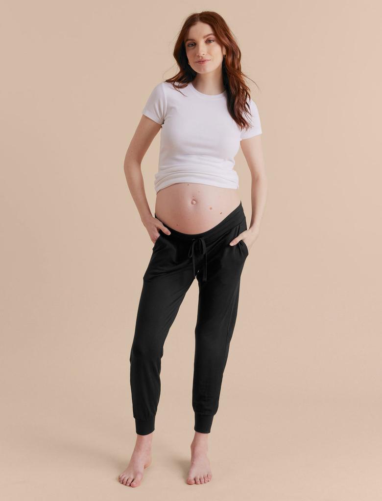 A Pea in the Pod Under the Belly French Terry Maternity Jogger Pant