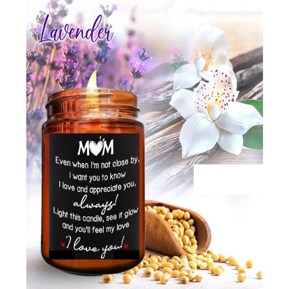 Lovery "Love You Mom" Lavender-Scented Soy Wax Candle, 10 oz.