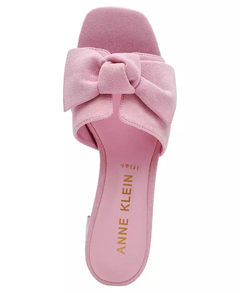 Anne Klein Women's Kizmet Knot Block Heel Dress Sandals 4