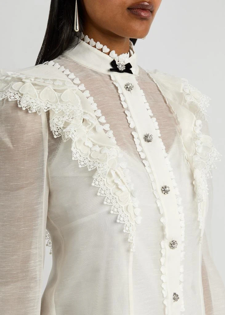 Zimmermann Crush ruffled linen-blend shirt 5