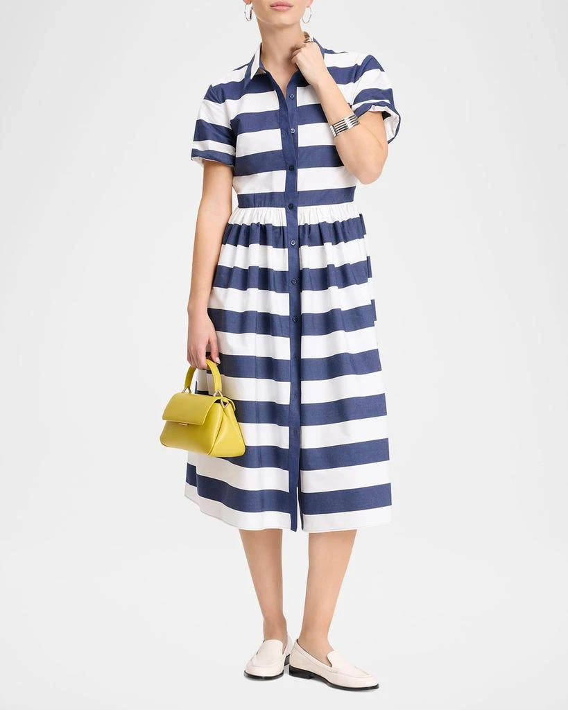 kate spade new york belted sailor stripe poplin midi shirtdress 2