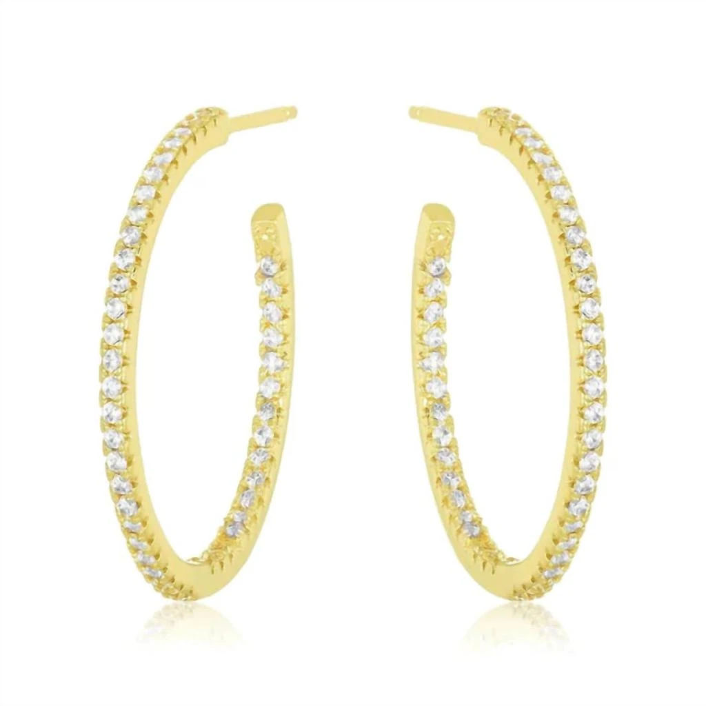 Melinda Maria Melinda Maria - Women
s Badass 1" Hoop Earrings 1