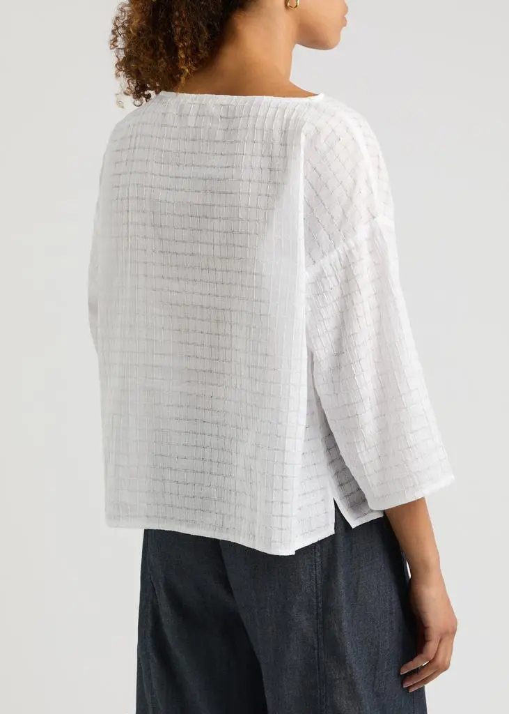 Eileen Fisher Cotton-voile top 3