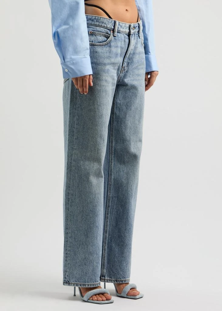 Alexander Wang Thong-effect straight-leg jeans  2