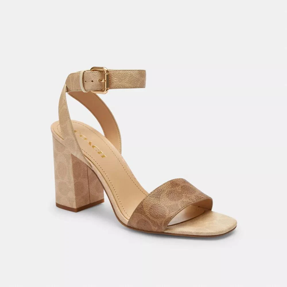 Coach Shelby Sandal In Signature Canvas 2