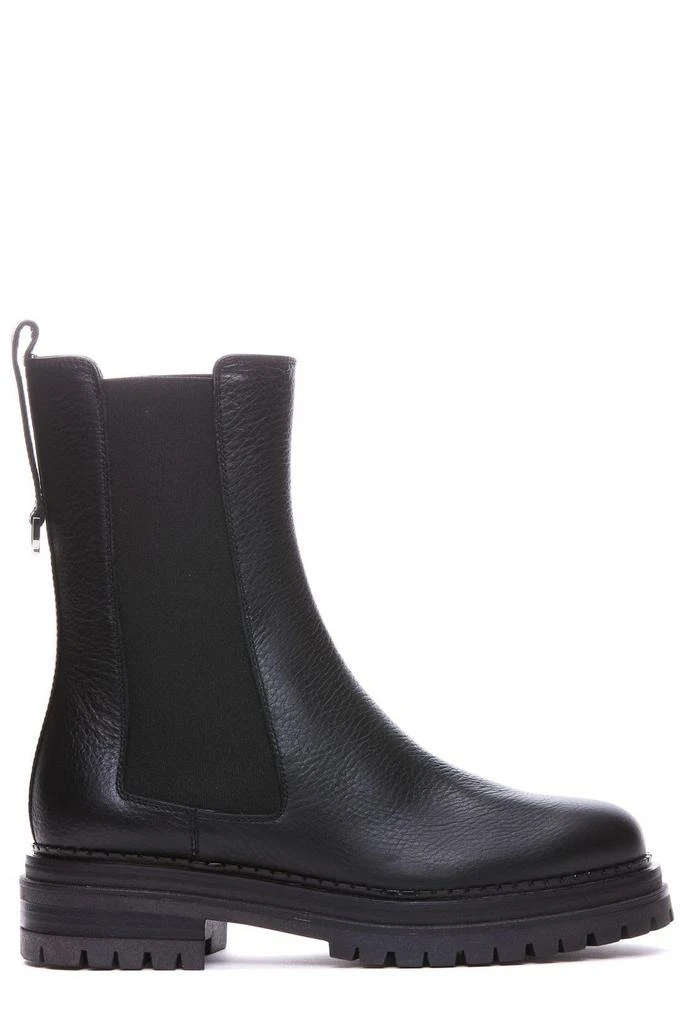 Sergio Rossi Sergio Rossi Logo Engraved Round Toe Boots 1