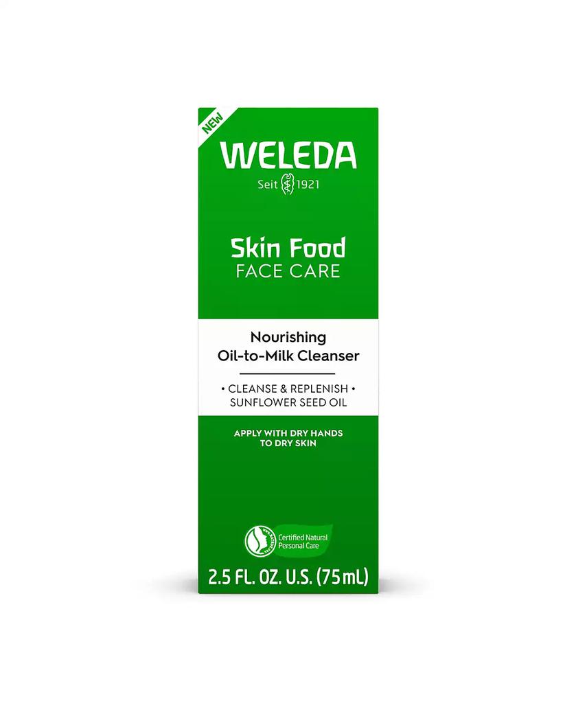 Weleda Skin Food Face Nourishing Oil-to-Milk Cleanser, 2.5 oz