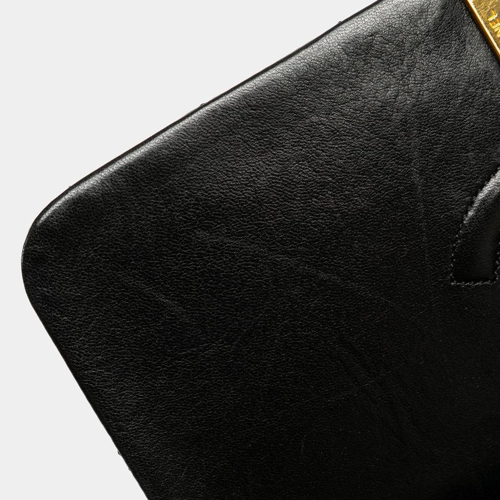 Chanel Chanel Black Lambskin Leather CC Quilted Full Flap Bag 11