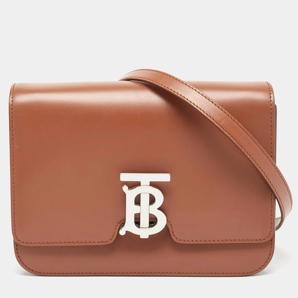 Burberry Burberry Brown Leather Small TB Shoulder Bag 1