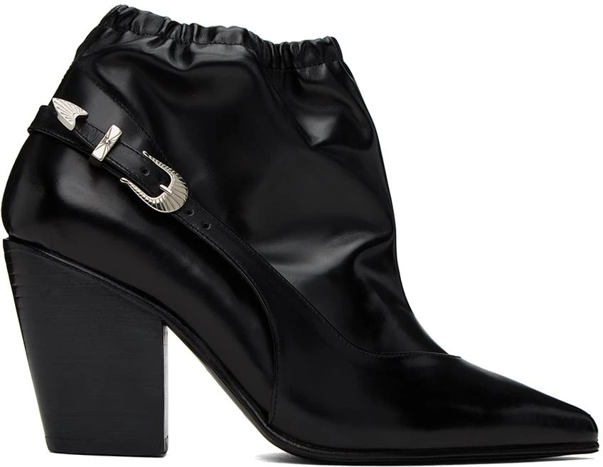 Toga Pulla Black Slingback Boots 1