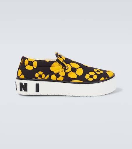 【MARNI】 x Carhartt floral slip-on sneakers Marni x Carhartt floral slip-on sneakers - Casual Shoes